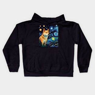 Majestatic Shiba Inu Night Kids Hoodie